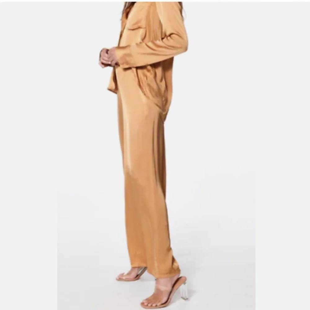 Young Fabulous and Broke Wide Leg Silky Pant - Picture 2 of 8